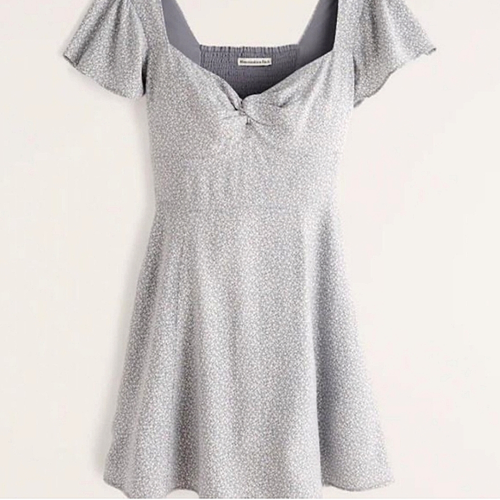 Abercrombie Knot Front Blue Floral Dress